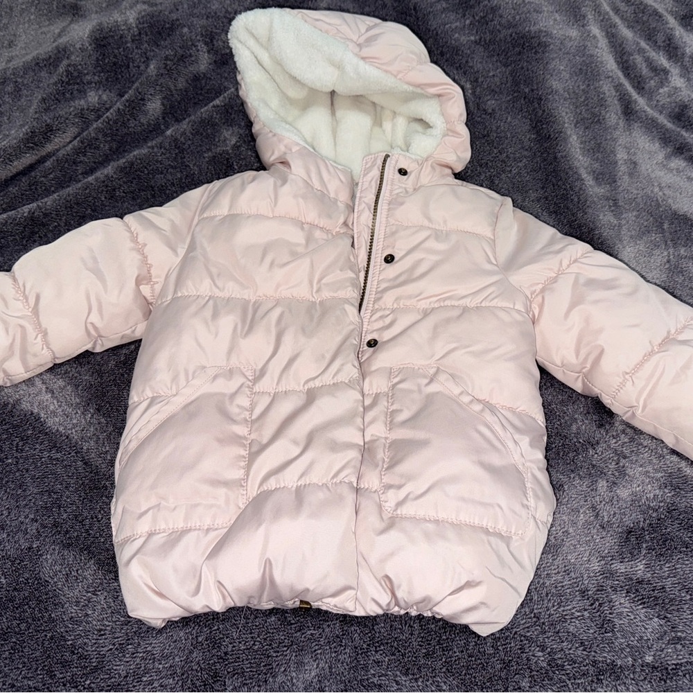 Old Navy Light Pink Puffer Jacket for Kids